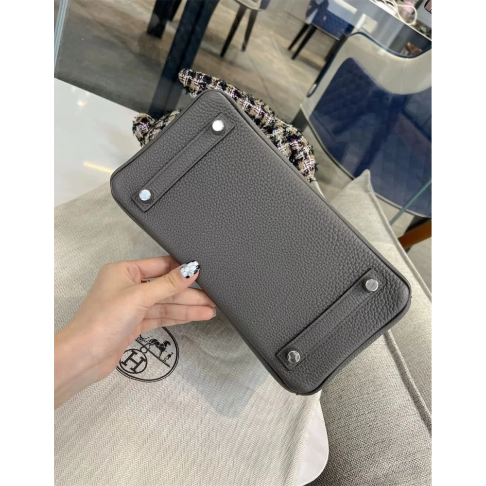 Hermes Birkin 25 Gris Meyer Togo Leather Palladium Hardware,Hermes,BAGS