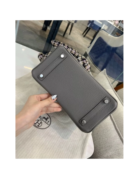 Hermes Birkin 25 Gris Meyer Togo Leather Palladium Hardware,Hermes,BAGS