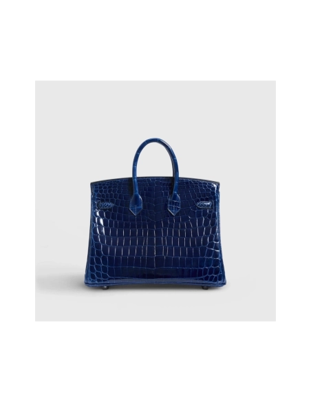 Hermes Birkin 25 Shiny Nilo Blue Sapphire Palladium Hardware,Hermes,BAGS