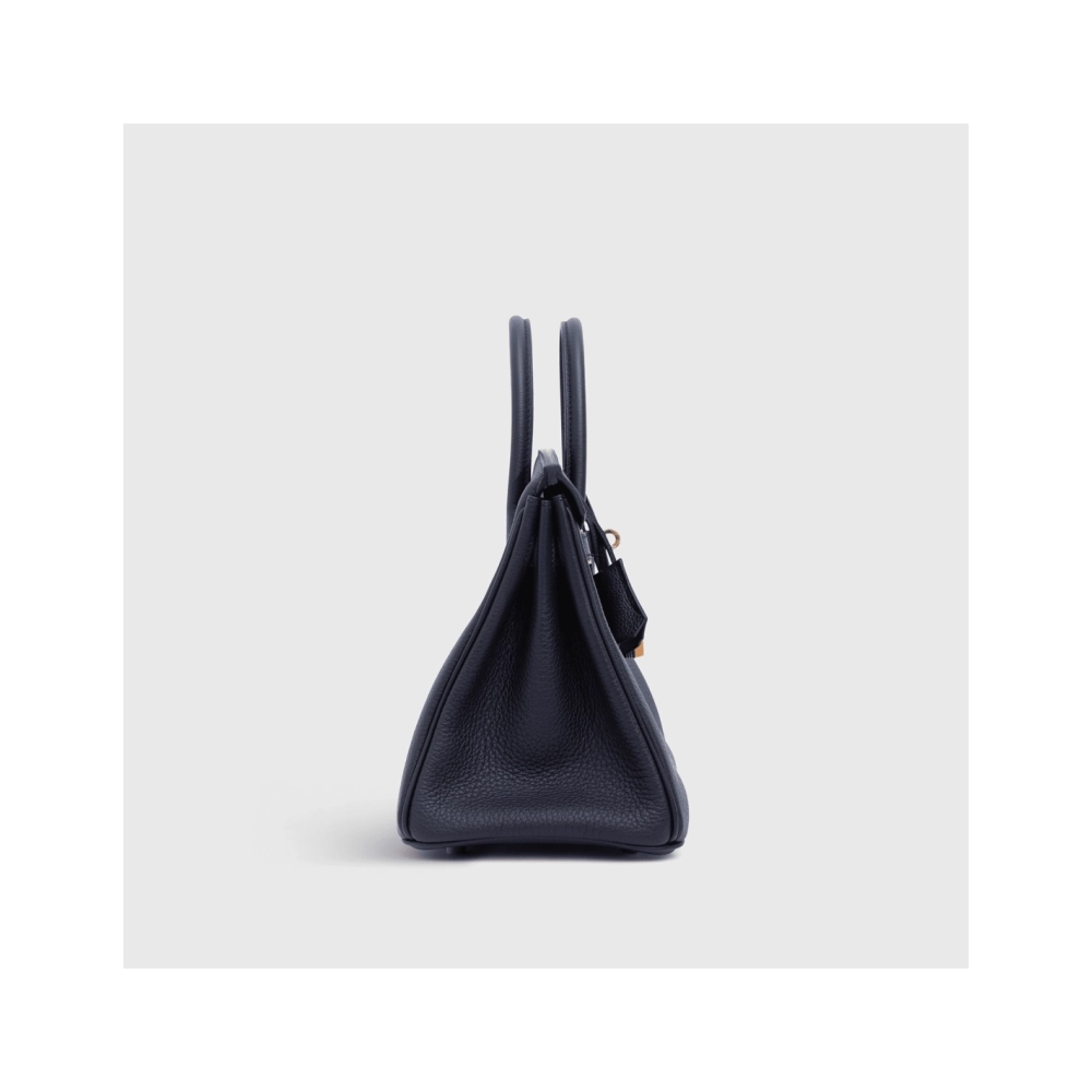 Hermes Birkin 25 Togo Black Blue Sapphire Gold Hardware,Hermes,BAGS