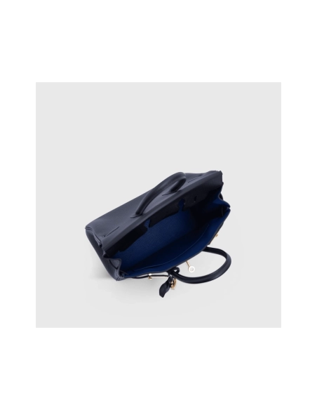 Hermes Birkin 25 Togo Black Blue Sapphire Gold Hardware,Hermes,BAGS