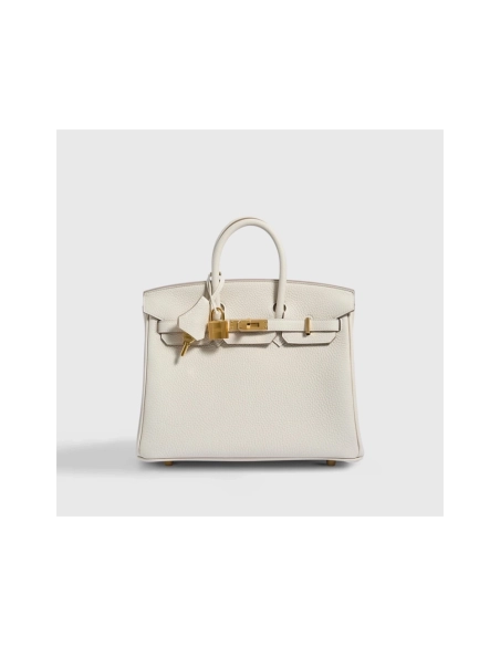 Hermes Birkin 25 Togo Craie Gold Hardware,Hermes,BAGS