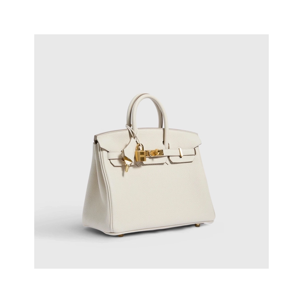 Hermes Birkin 25 Togo Craie Gold Hardware,Hermes,BAGS