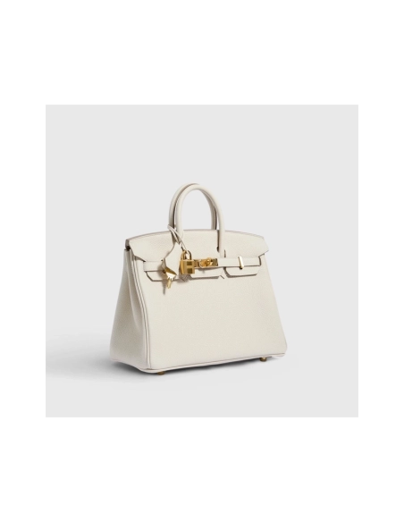 Hermes Birkin 25 Togo Craie Gold Hardware,Hermes,BAGS