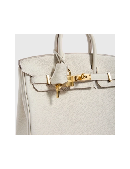 Hermes Birkin 25 Togo Craie Gold Hardware,Hermes,BAGS