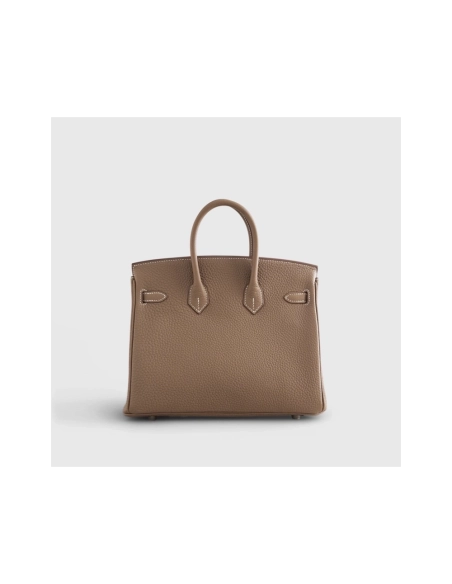 Hermes Birkin 25 Togo Etoupe Palladium Hardware Retourne,Hermes,BAGS