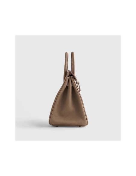 Hermes Birkin 25 Togo Etoupe Palladium Hardware Retourne,Hermes,BAGS