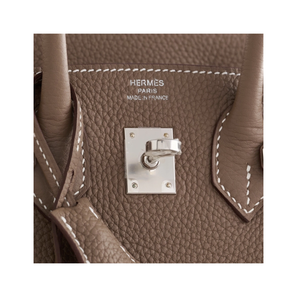 Hermes Birkin 25 Togo Etoupe Palladium Hardware Retourne,Hermes,BAGS