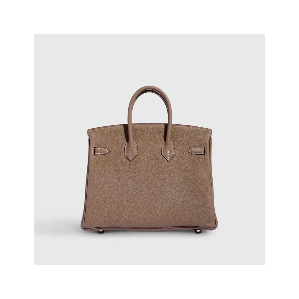 Hermes Birkin 25 Togo Etoupe Retourne Gold Hardware,Hermes,BAGS