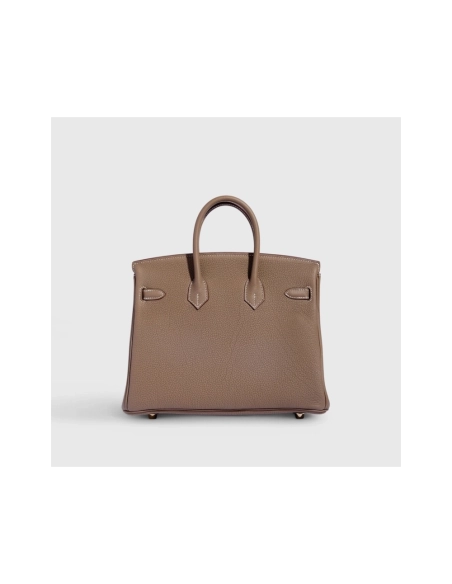Hermes Birkin 25 Togo Etoupe Retourne Gold Hardware,Hermes,BAGS