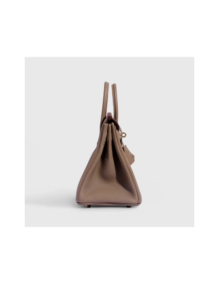 Hermes Birkin 25 Togo Etoupe Retourne Gold Hardware,Hermes,BAGS