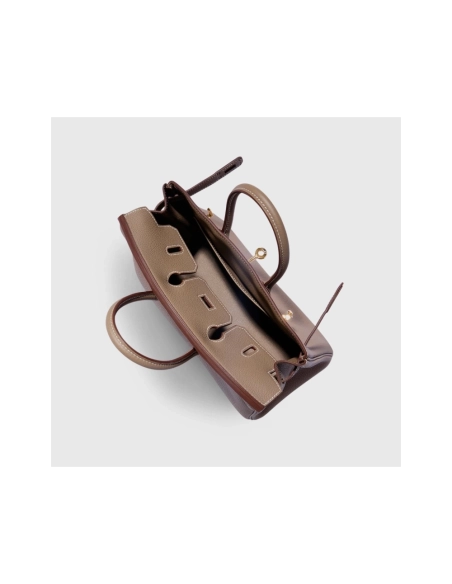 Hermes Birkin 25 Togo Etoupe Retourne Gold Hardware,Hermes,BAGS