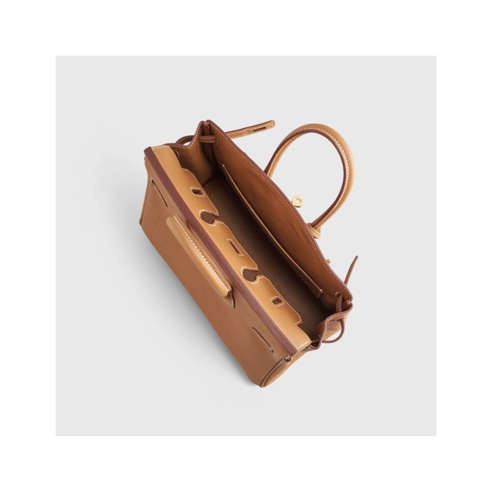 Hermes Birkin 25 Togo Gold Retourne Gold Hardware,Hermes,BAGS