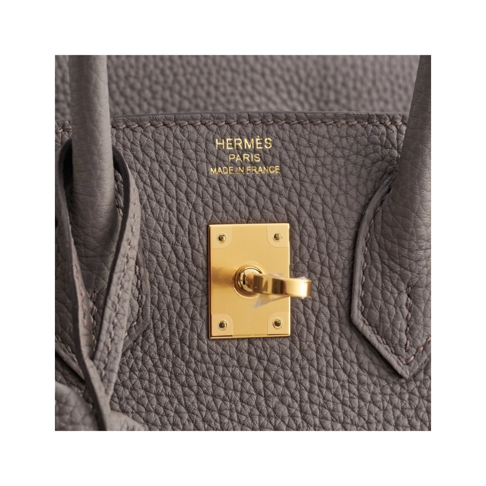 Hermes Birkin 25 Togo Gris Etain Gold Hardware,Hermes,BAGS