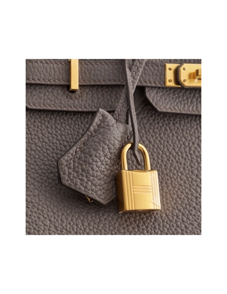 Hermes Birkin 25 Togo Gris Etain Gold Hardware,Hermes,BAGS