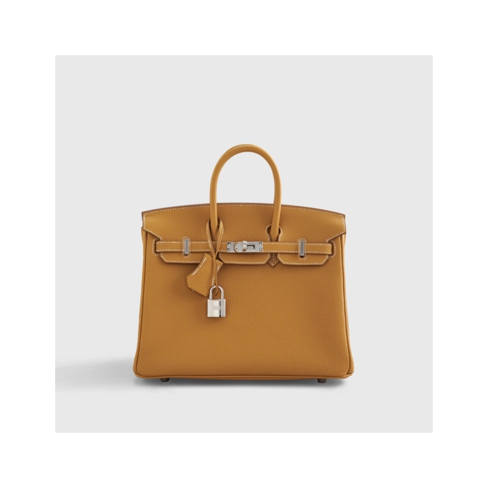 Hermes Birkin 25 Togo Natural Sable Palladium Hardware,Hermes,BAGS