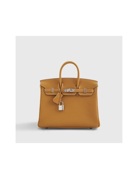 Hermes Birkin 25 Togo Natural Sable Palladium Hardware,Hermes,BAGS