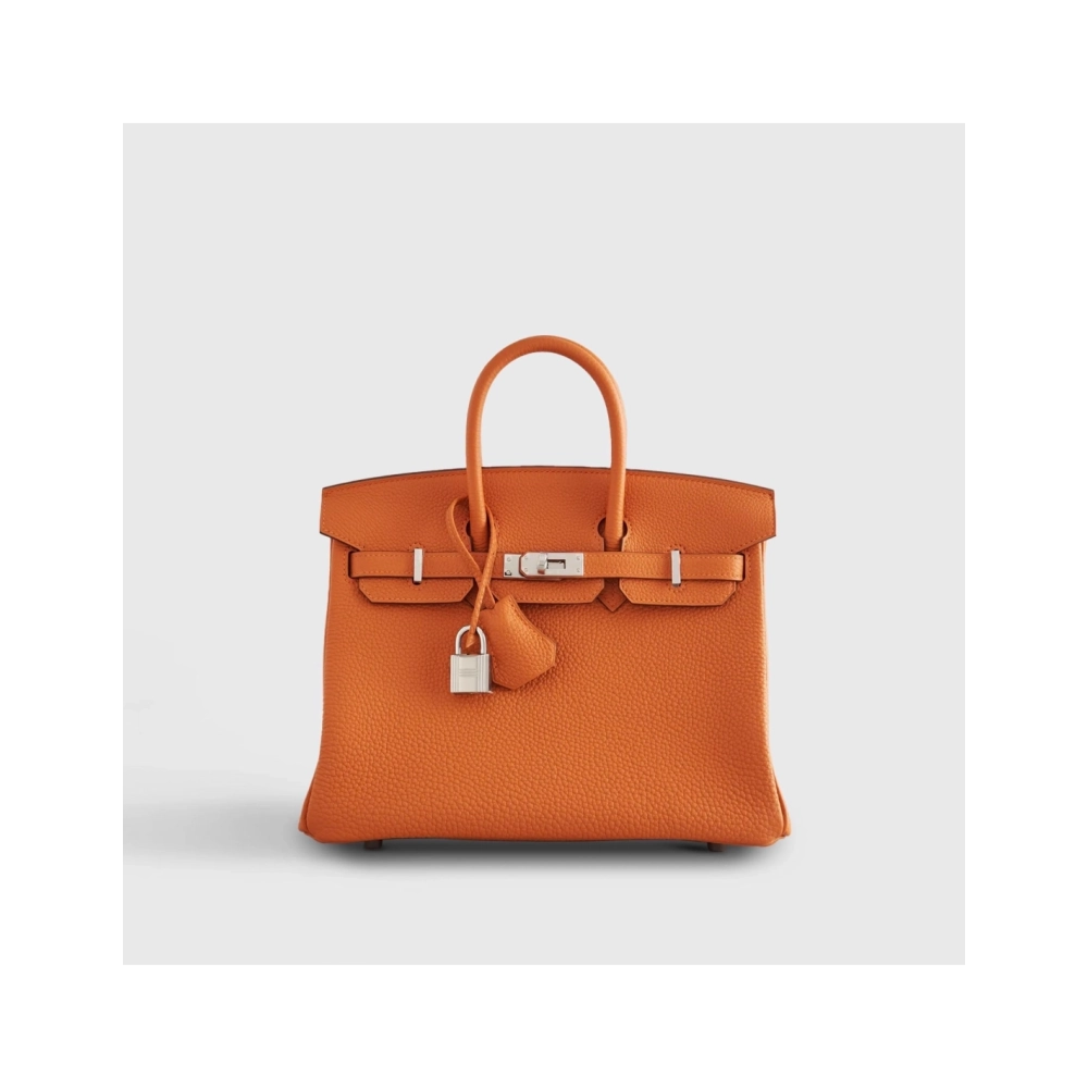 Hermes Birkin 25 Togo Orange Palladium Hardware,Hermes,BAGS