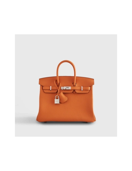Hermes Birkin 25 Togo Orange Palladium Hardware,Hermes,BAGS