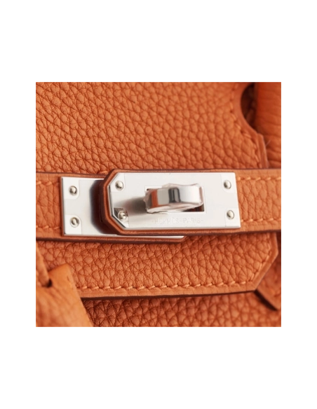 Hermes Birkin 25 Togo Orange Palladium Hardware,Hermes,BAGS