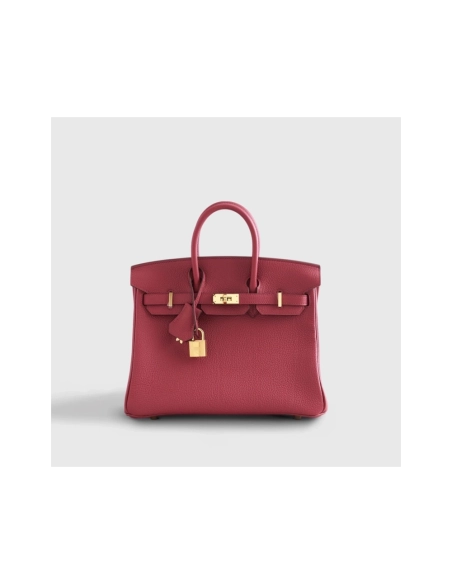 Hermes Birkin 25 Togo Rubis Gold Hardware,Hermes,BAGS