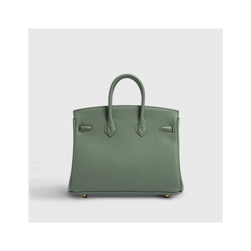 Hermes Birkin 25 Togo Vert Amande Gold Hardware Retourne,Hermes,BAGS