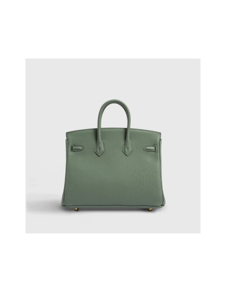 Hermes Birkin 25 Togo Vert Amande Gold Hardware Retourne,Hermes,BAGS
