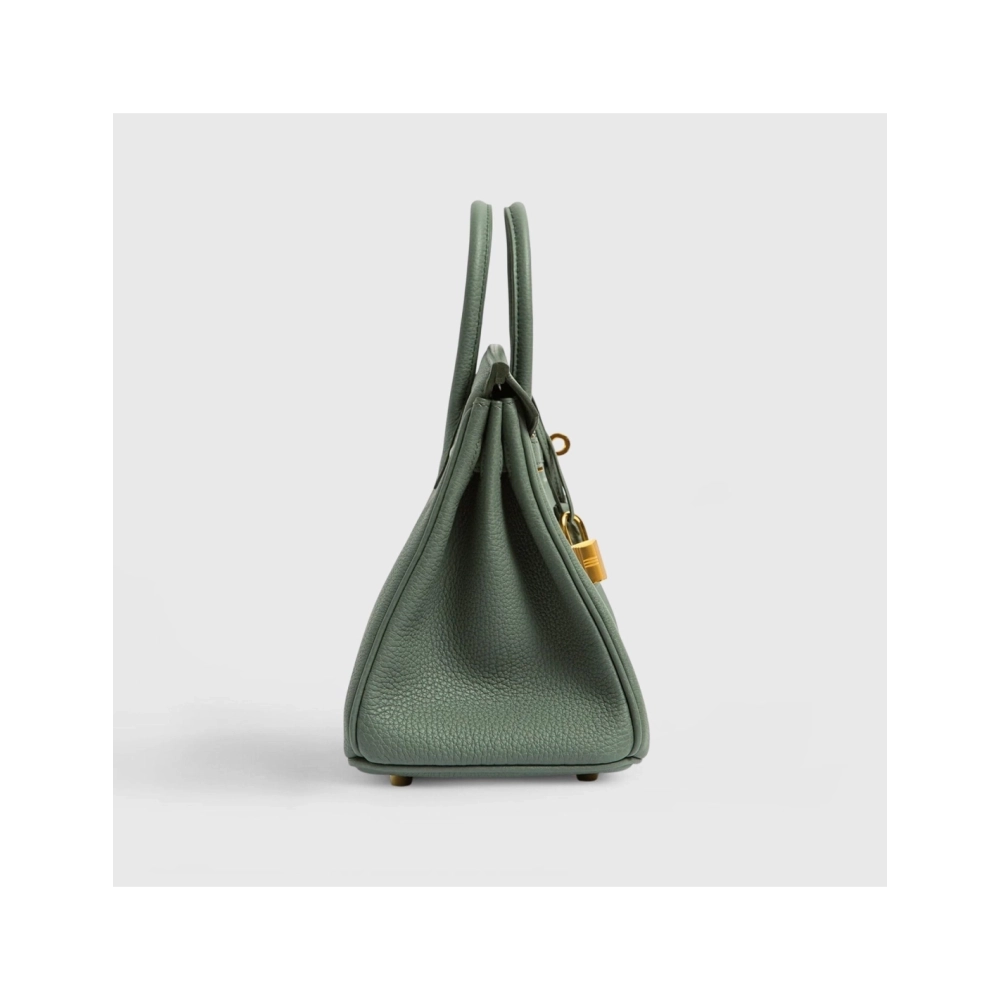 Hermes Birkin 25 Togo Vert Amande Gold Hardware Retourne,Hermes,BAGS