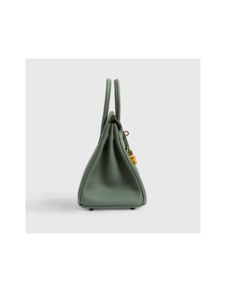 Hermes Birkin 25 Togo Vert Amande Gold Hardware Retourne,Hermes,BAGS