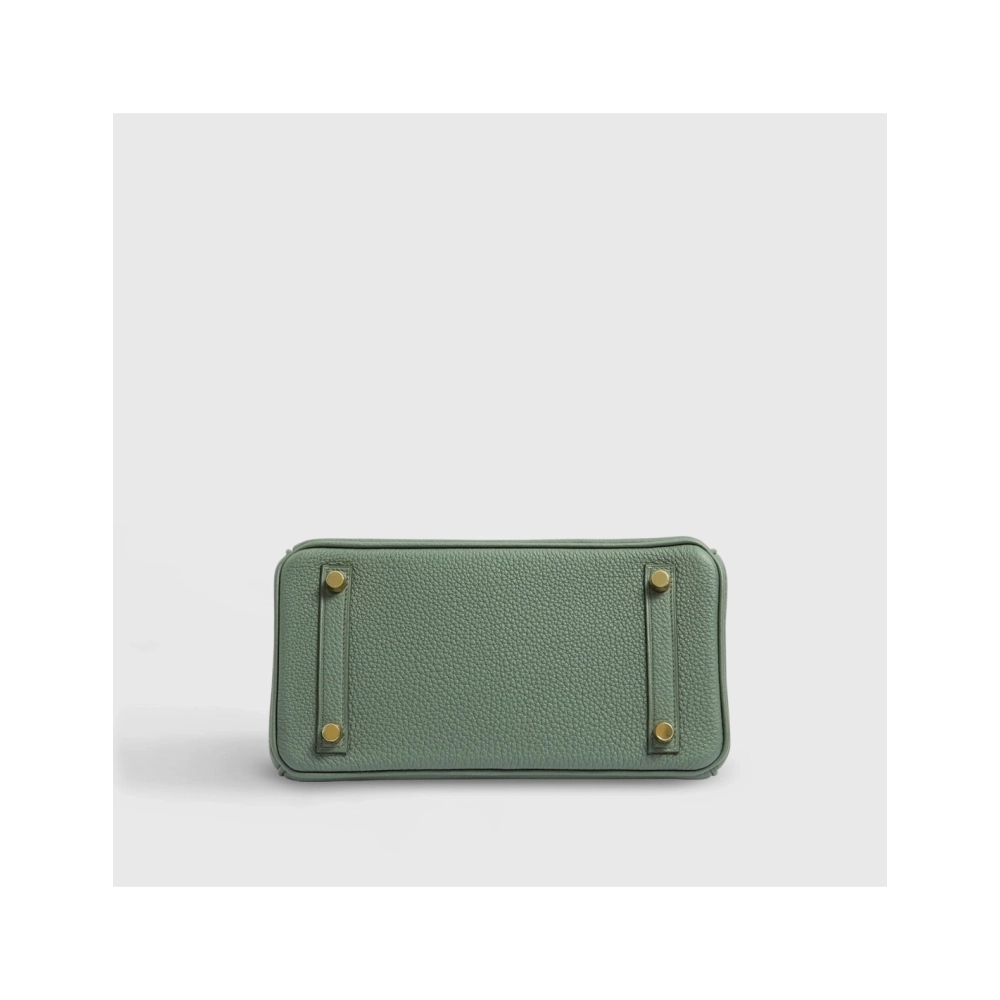Hermes Birkin 25 Togo Vert Amande Gold Hardware Retourne,Hermes,BAGS