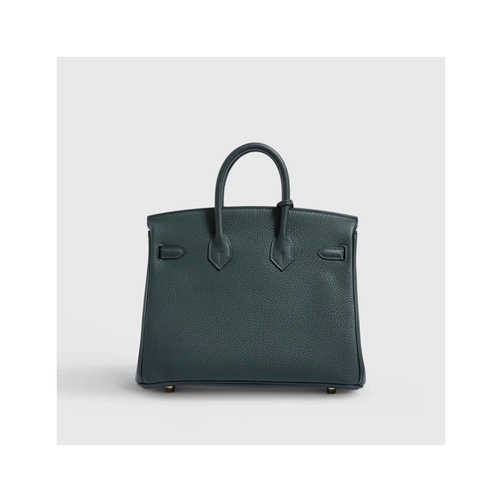 Hermes Birkin 25 Togo Vert Fonce Gold Hardware,Hermes,BAGS
