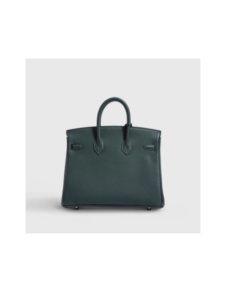 Hermes Birkin 25 Togo Vert Fonce Gold Hardware,Hermes,BAGS