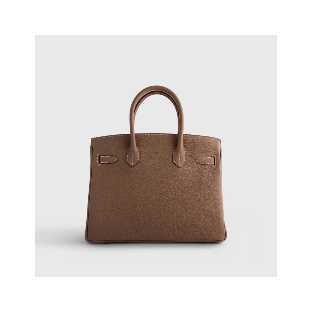 Hermes Birkin 30 Togo Etoupe Retourne Gold Hardware,Hermes,BAGS