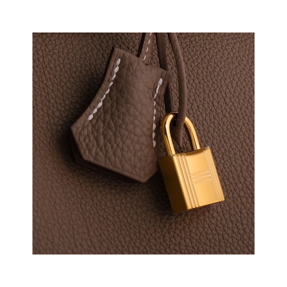 Hermes Birkin 30 Togo Etoupe Retourne Gold Hardware,Hermes,BAGS