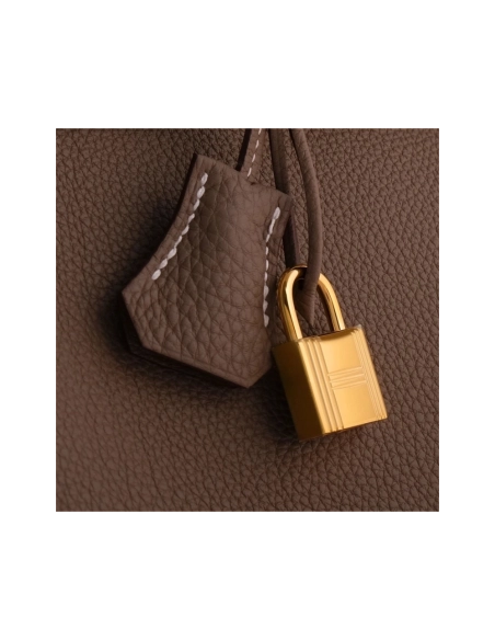 Hermes Birkin 30 Togo Etoupe Retourne Gold Hardware,Hermes,BAGS