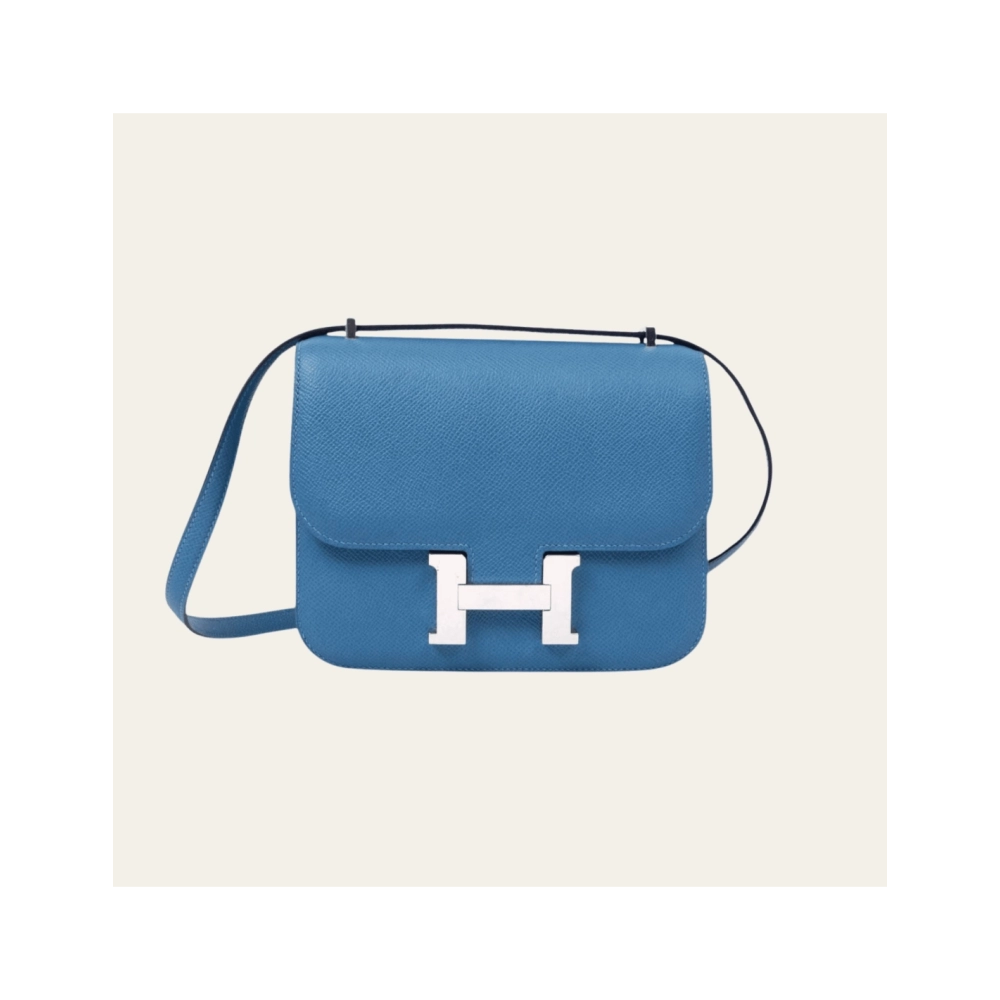 Hermes Bleu Izmir Constance 18 Epsom Palladium Hardware,Hermes,BAGS