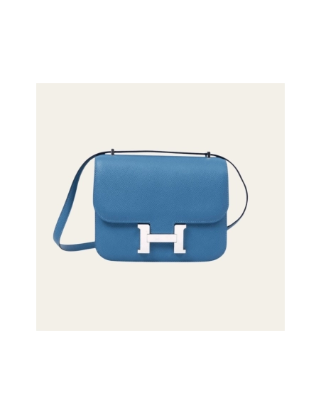Hermes Bleu Izmir Constance 18 Epsom Palladium Hardware,Hermes,BAGS