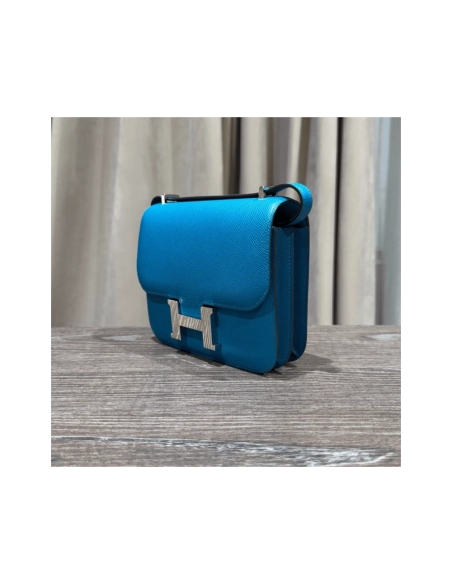 Hermes Bleu Izmir Constance 18 Epsom Palladium Hardware,Hermes,BAGS