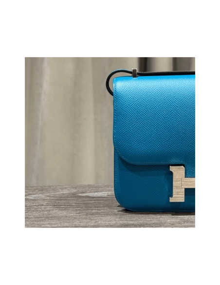Hermes Bleu Izmir Constance 18 Epsom Palladium Hardware,Hermes,BAGS