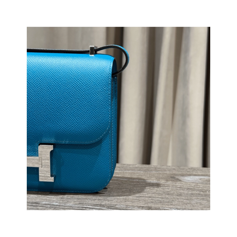 Hermes Bleu Izmir Constance 18 Epsom Palladium Hardware,Hermes,BAGS