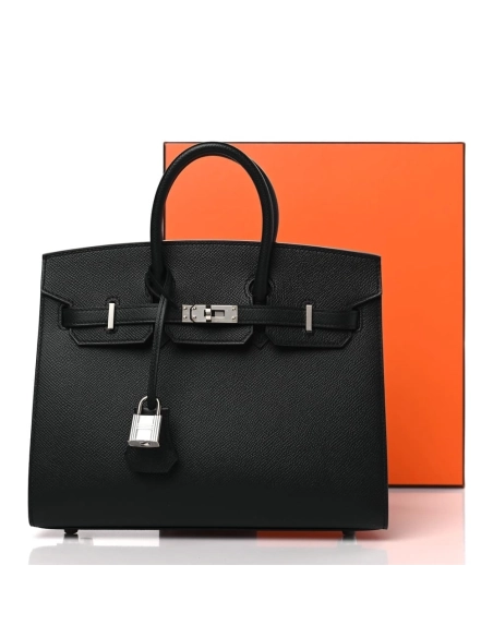 Hermes Epsom Birkin Sellier 25 Black,Hermes,BAGS
