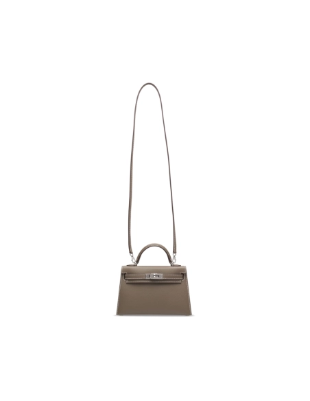 Hermes Etoupe Epsom Mini Kelly 20 Ll Palladium Hardware,Hermes,BAGS