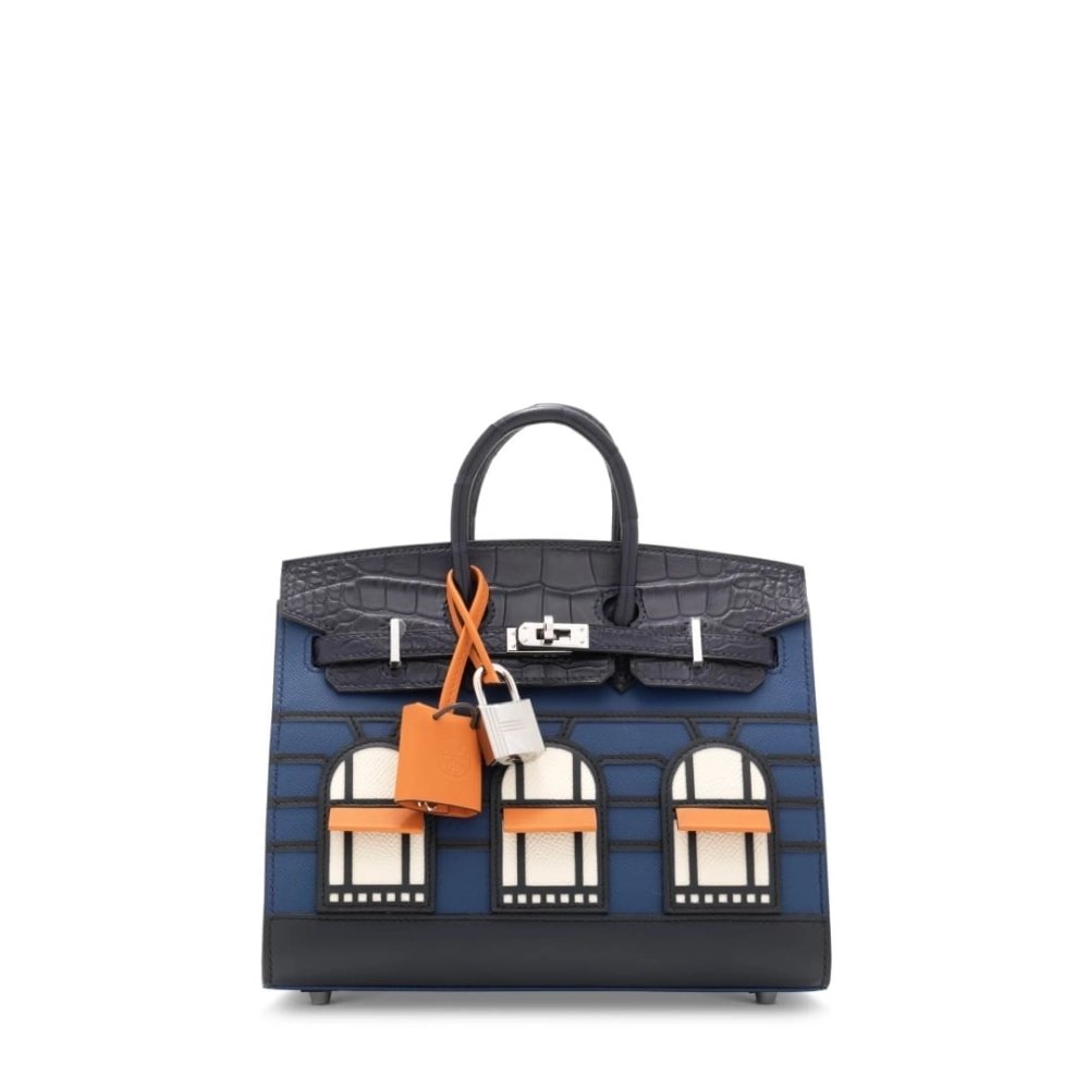 Hermes Faubourg Birkin 20 Bleu Marine,Hermes,BAGS