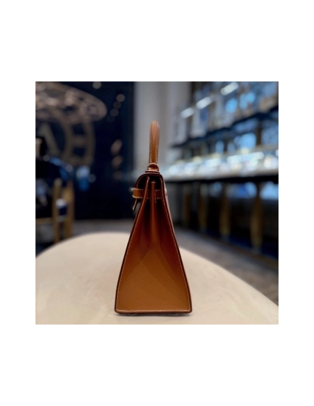 Hermes Gold Kelly 28 Sellier Epsom Palladium Hardware,Hermes,BAGS