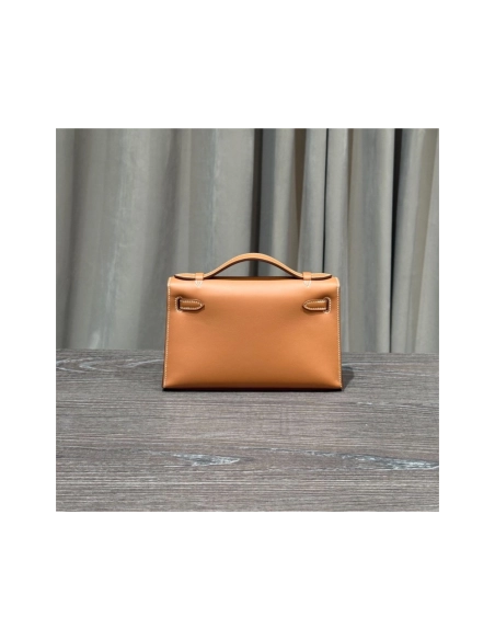 Hermes Gold Kelly Pochette Clutch Swift Gold Hardware,Hermes,BAGS
