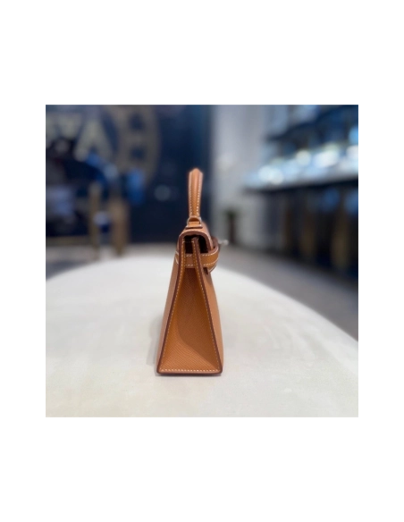 Hermes Gold Mini Kelly Sellier 20 Epsom Palladium Hardware,Hermes,BAGS