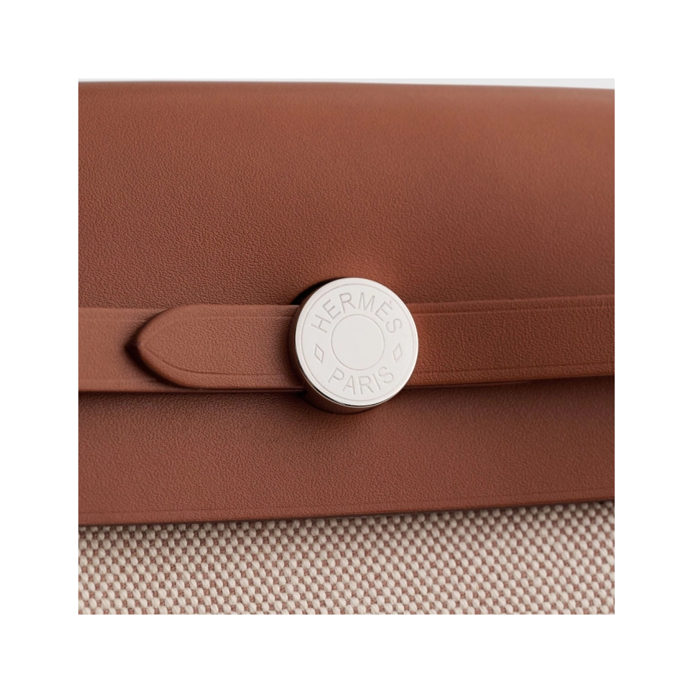 Hermes Herbag Mini Ecru Beige Fauve Palladium Hardware,Hermes,BAGS