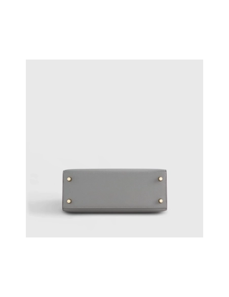 Hermes Kelly 25 Veau Madame Gris Meyer Sellier Gold Hardware,Hermes,BAGS