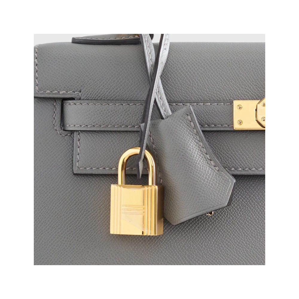 Hermes Kelly 25 Veau Madame Gris Meyer Sellier Gold Hardware,Hermes,BAGS