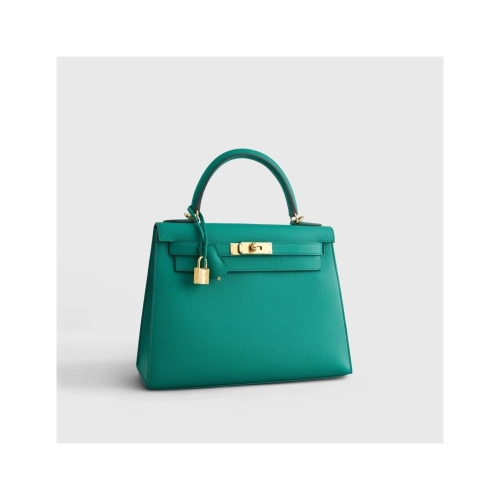 Hermes Kelly 28 Epsom Vert Jade Sellier Gold Hardware,Hermes,BAGS